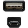 Nanocable Cable USB 2.0 de 3 m, USB A a Micro-USB B, Negro